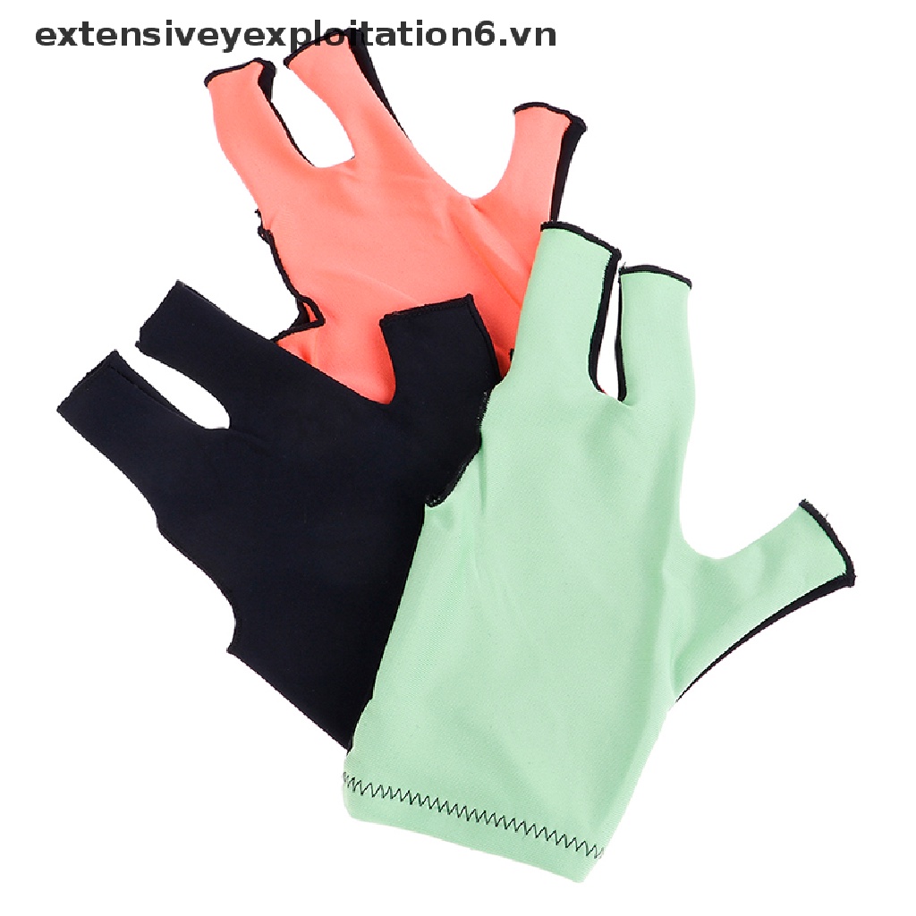 Đôi găng tay trái / phải chơi bida 3 ngón lycra tiện dụng