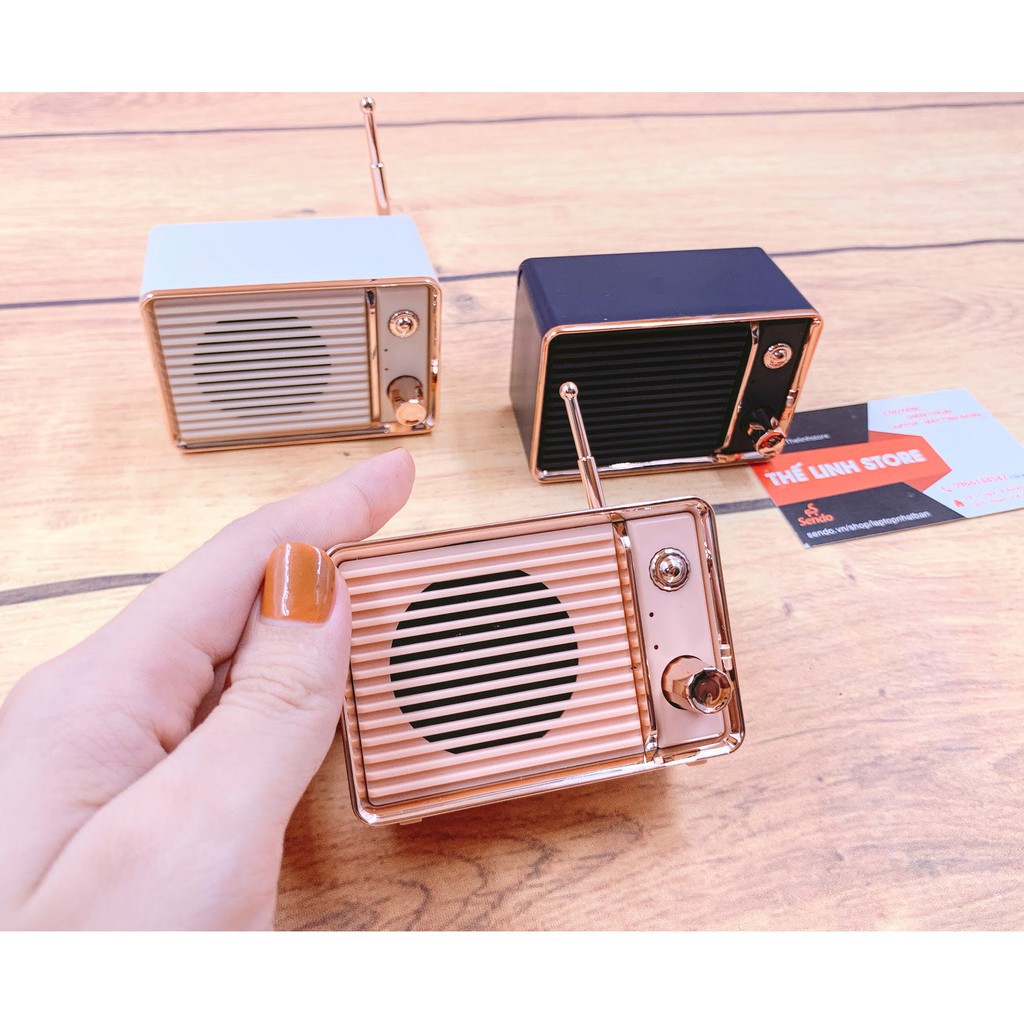 Loa Bluetooth Mini VR1, VR2 Dễ Thương - Phong Cách Retro Thanh Lịch - Làm Quà Tặng, Chill Vintage Decor, Bảo Hành 1 Năm