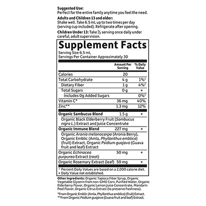 Siro tăng đề kháng hữu cơ 195ml @Hàng-Mỹ GARDEN-OF-LIFE Organic-Elderberry-Syrup-6.59oz | Thế Giới Skin Care