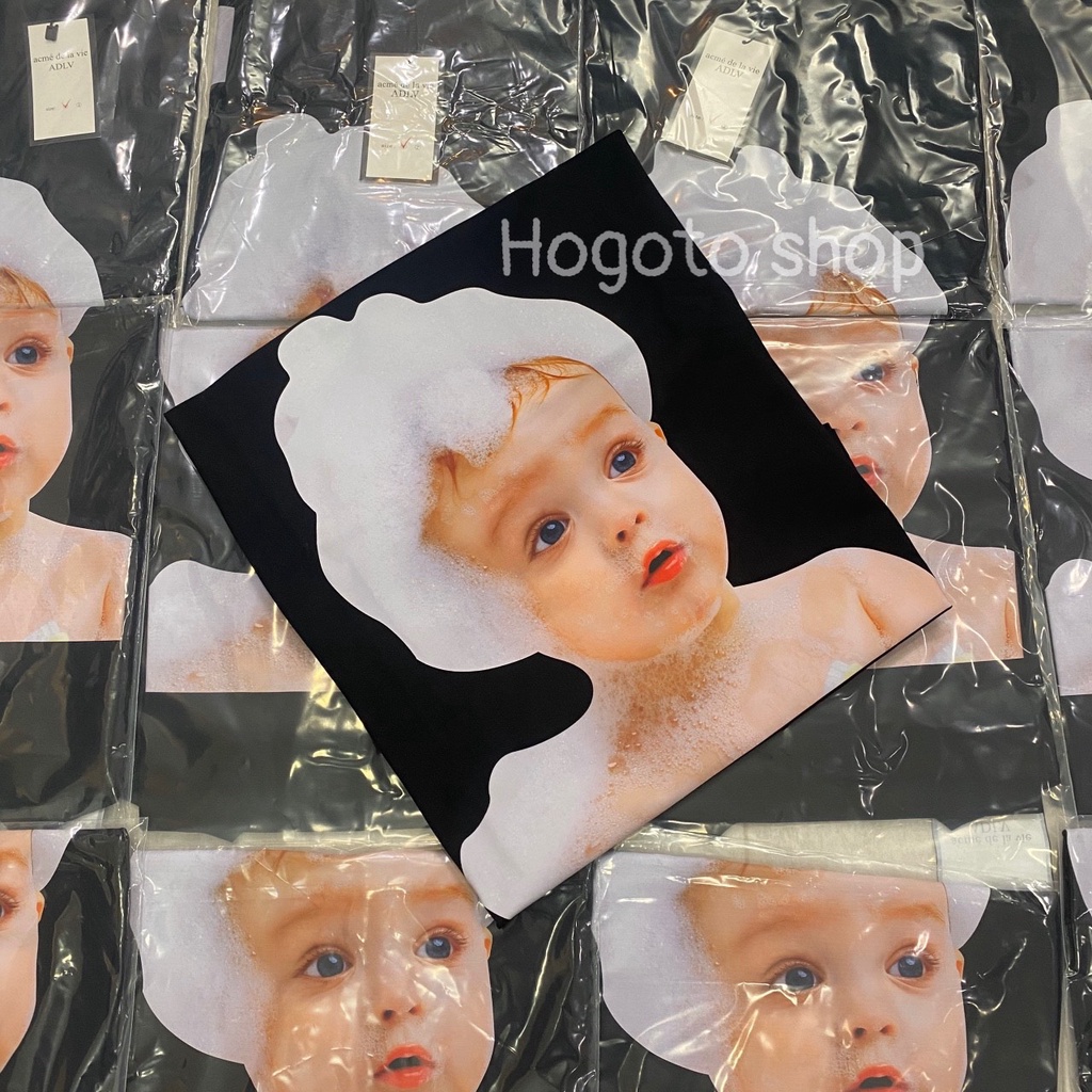 Áo thun  ADLV bé xà bông Hogoto shop , Áo thun unisex nam nữ form rộng oversize chất liệu 100% Cotton