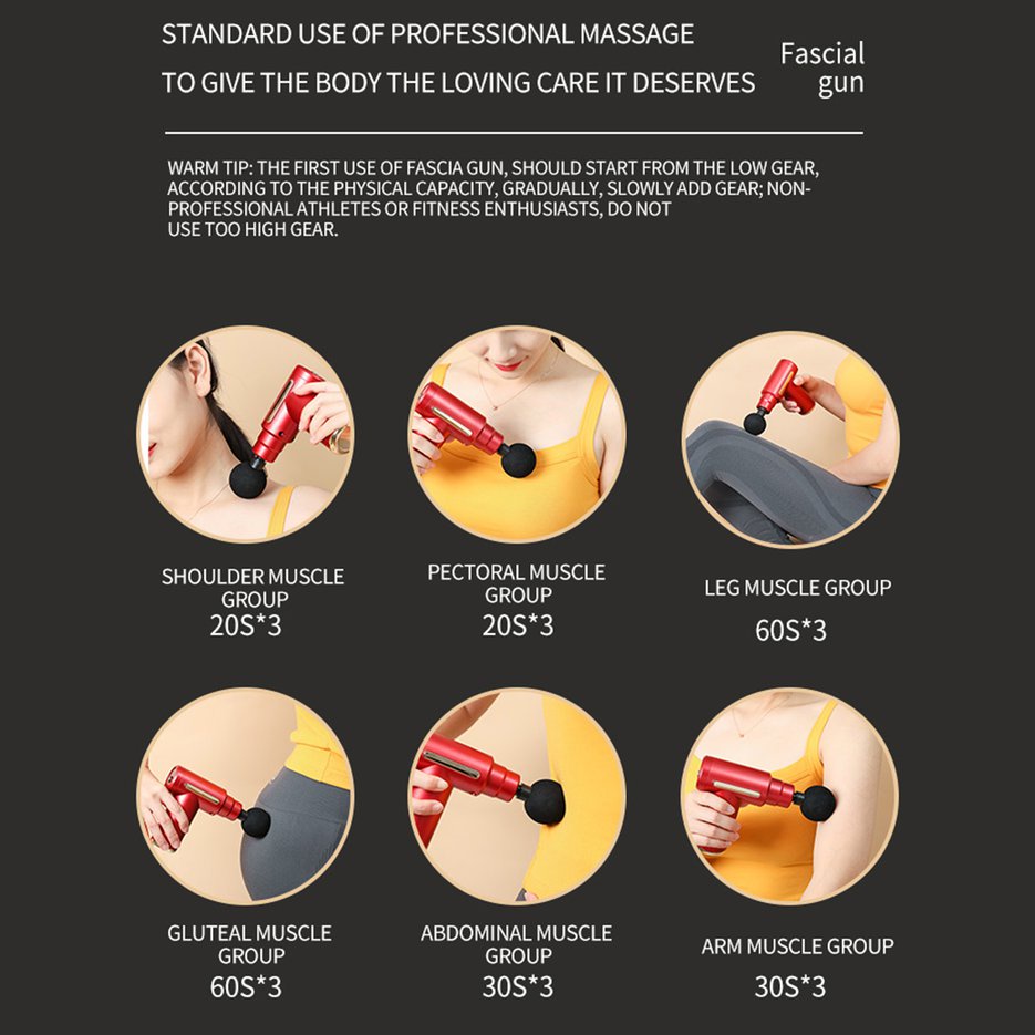 Máy mát xa cơ tốc độ cao Fascia Máy mát xa cơ điện mini Máy giãn cơ