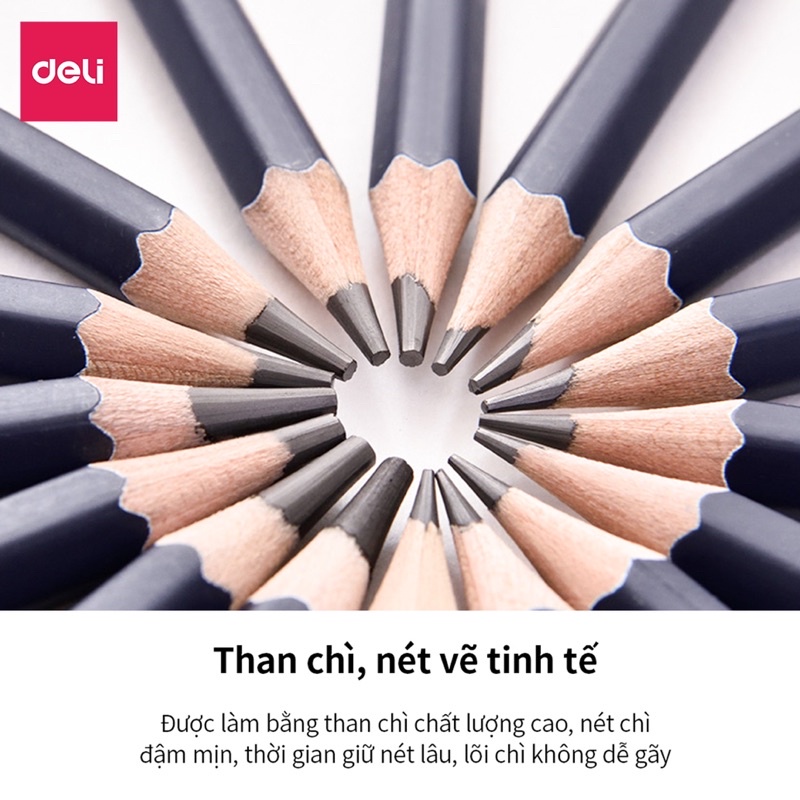 Bút Chì Gỗ Lục Giác, bút chì mỹ thuật  S999 - Deli
