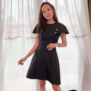 Đầm tafta vai chùm