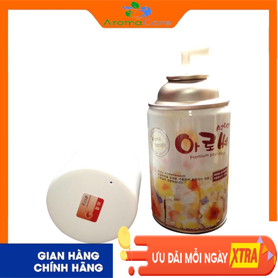 [ Xịt phòng tự động ] Bình xịt nước hoa thơm phòng Aroce Hàn Quốc - Hoa Hồng ( Rose) 260ml