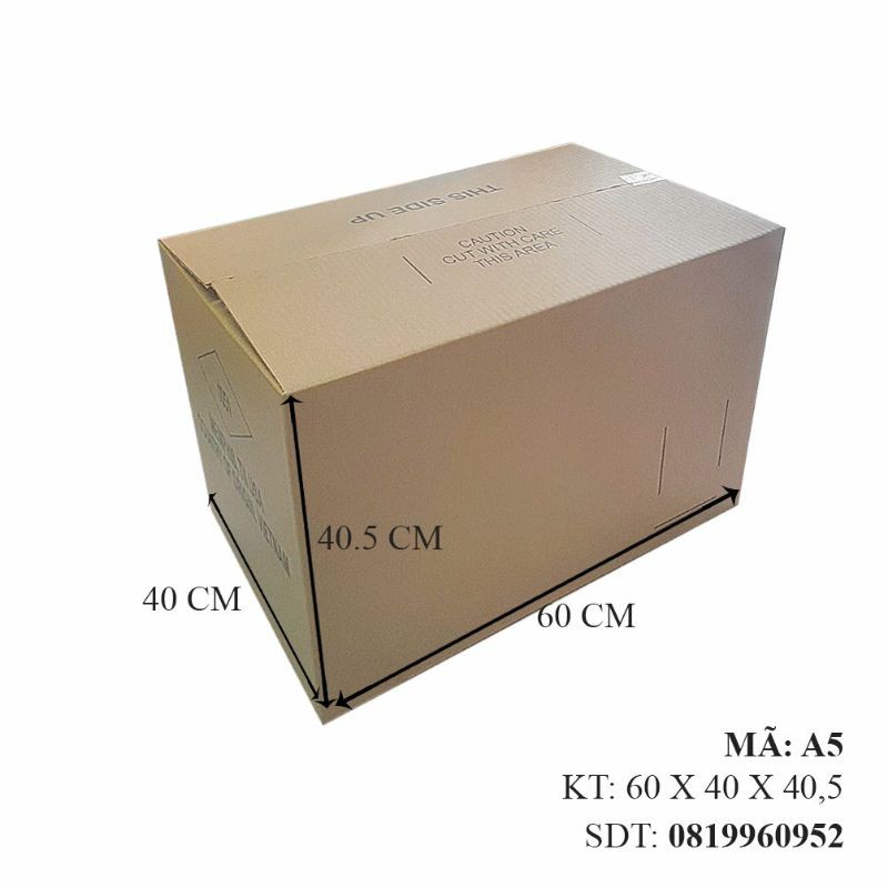 Thùng giấy carton @@$$sale%%% kích thước: 60 x 40 x 40