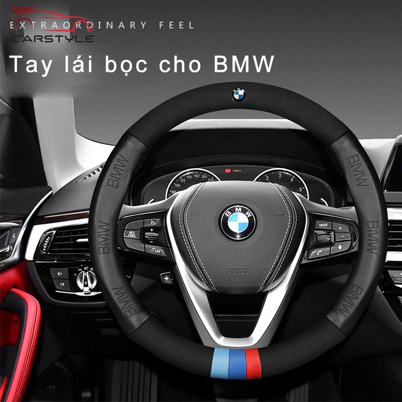 Bọc vô lăng lông da bò thật cao cấp đẹp cho xe BMW E36 E46 E39 E90 E60 E70 F10 F30 X1 X2 X3 X5 X7 M2 M3 M5 I3s G01 G20 Vô Lăng Xe Ô tô