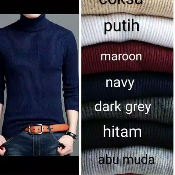 < Hàng Có Sẵn / Mã m.l.xl Áo Len Nam Cổ Lọ Dệt Kim 10 Màu
