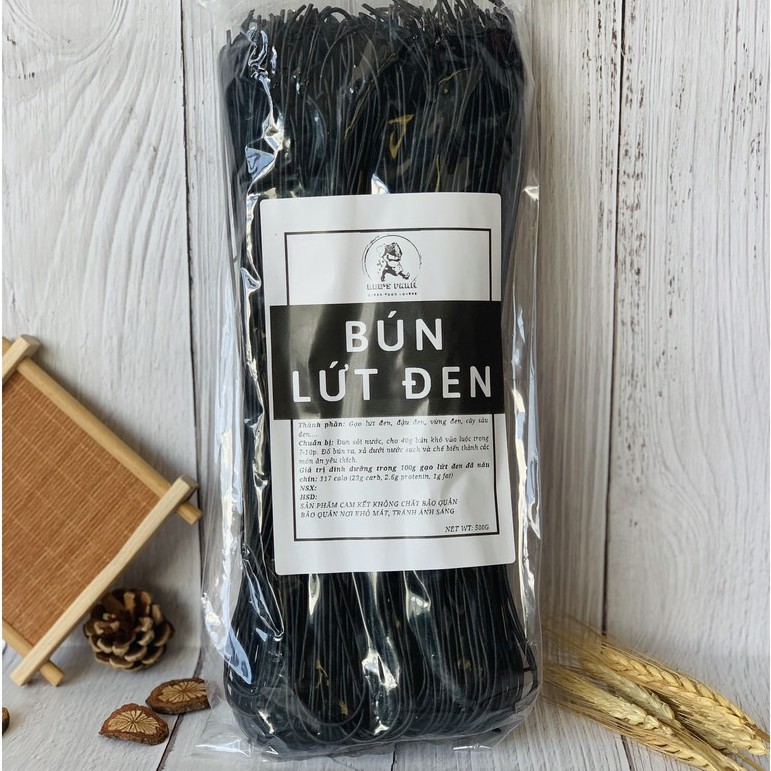 Bún gạo lứt đen hữu cơ giảm cân ăn kiêng bịch 500g by Lee's Farm | BigBuy360 - bigbuy360.vn