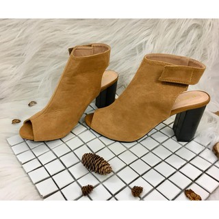 [G AUTUMN] - [GA031]Boot hở mũi da lộn