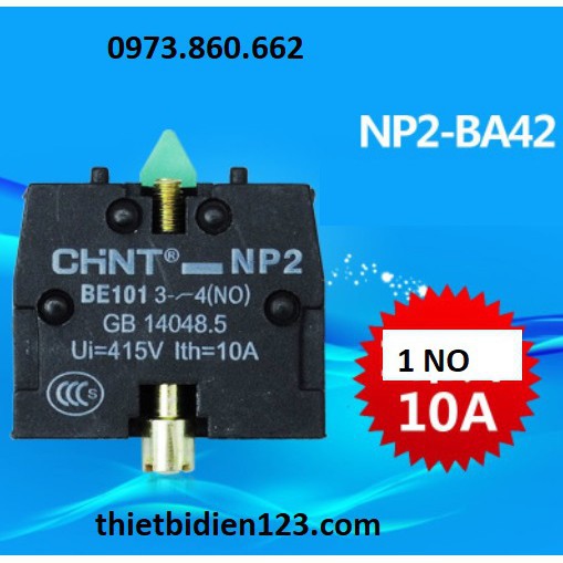 Tiếp điểm nút ấn CHINT NO - NC