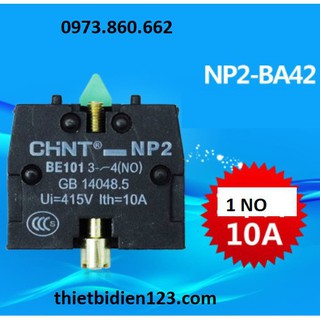 Tiếp điểm nút ấn chint no - nc