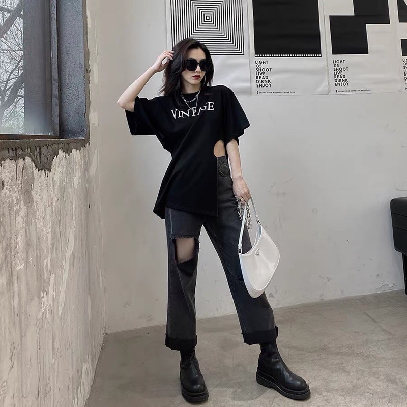 Áo Thun Phối Chân Váy Ngắn 🍊🍊 Set Áo Thun Khoá Kéo Mix Chân Váy Ngắn Bồng - Hàng Quảng Châu SET003