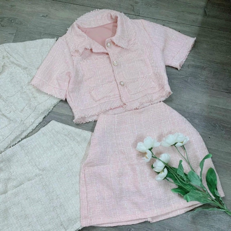 SET BỐ CROPTOP x CHÂN VÁY hình thật