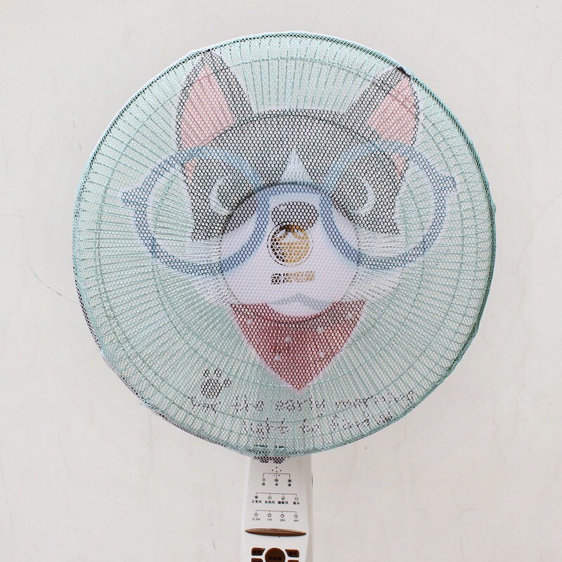Lưới bọc quạt hình dễ thương ngộ nghĩnh có dây rút tùy chỉnh- an toàn cho bé_𝐏𝟑𝟓