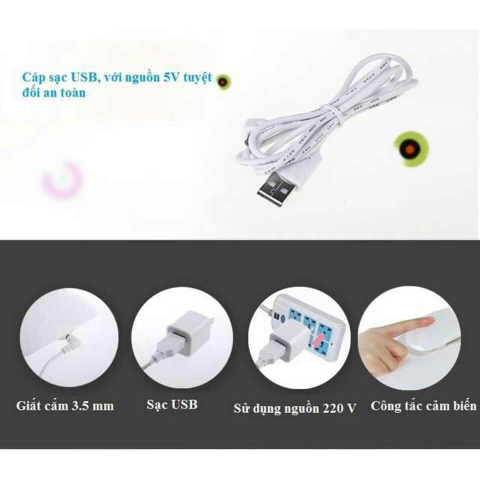 Đèn học làm việc chống cận thị bảo vệ mắt 20 LED (Trắng)