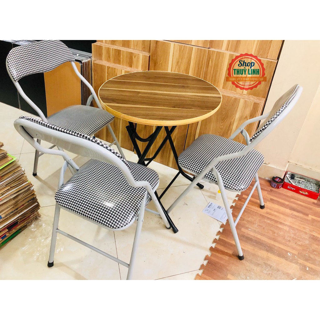 BỘ BÀN GHẾ TRÒN CAFE ĐẸP 60X60 CAO 71CM