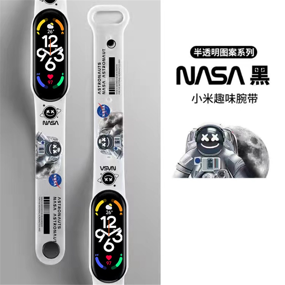 Dây Đeo Silicone Trong Suốt Thay Thế Cho Đồng Hồ Thông Minh Xiaomi Mi Band 7 6 5 4 3