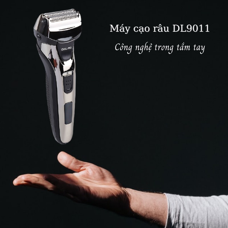 Máy cạo râu 2 lưỡi cạo DL9011 siêu hiệu quả sử dụng pin sạc