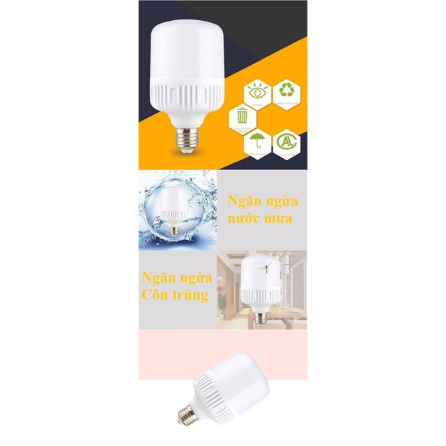 Bóng Trụ LED 65W Đui E27 Siêu sáng, tiết kiệm điện