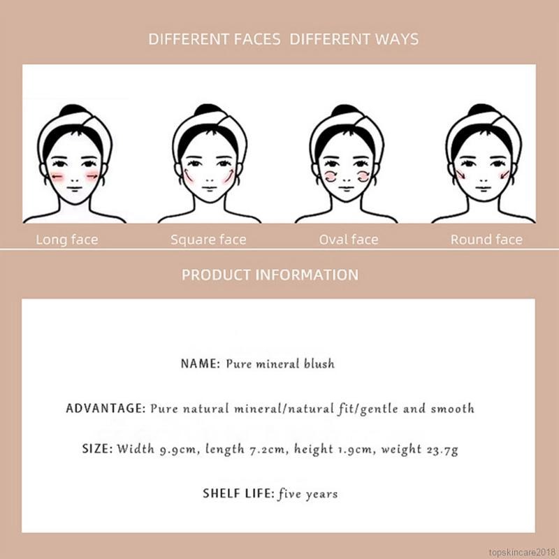 [Hàng mới về] Phấn má hồng 
màu gradient kháng nước làm sáng độc đáo kèm gương nhỏ | BigBuy360 - bigbuy360.vn