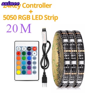 Dây Đèn LED 20M 5V 24 Phím 5050 RGB Dây đèn led RGB 16 màu thay đổi theo