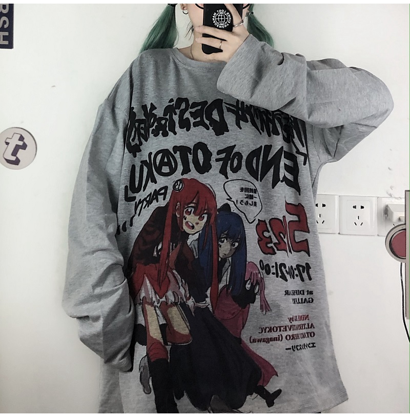 Áo Thun Dài Tay Mềm Mại In Hình Anime Nhật Bản Dành Cho Nữ | BigBuy360 - bigbuy360.vn