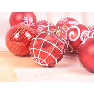 Set quả châu trang trí noel 6cm MẪU E1