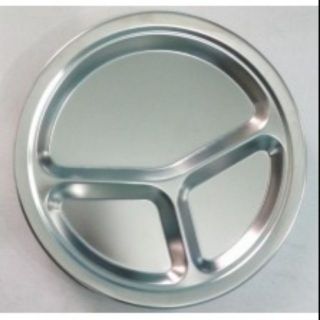 Khay cơm inox 3 ngăn tròn