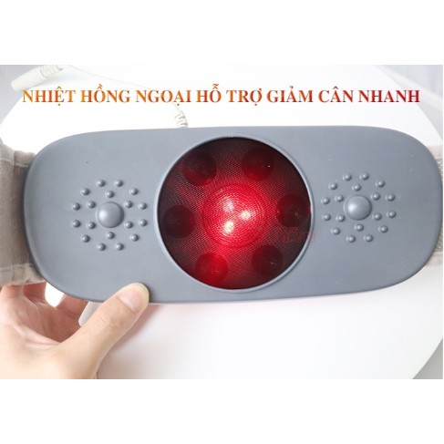 Đai Massage Giảm Mỡ Bụng Và Toàn Thân Nikio NK-169 Tích Hợp 3in1 Rung Lắc, Xoay 360 độ, Nhiệt Đèn Hồng Ngoại