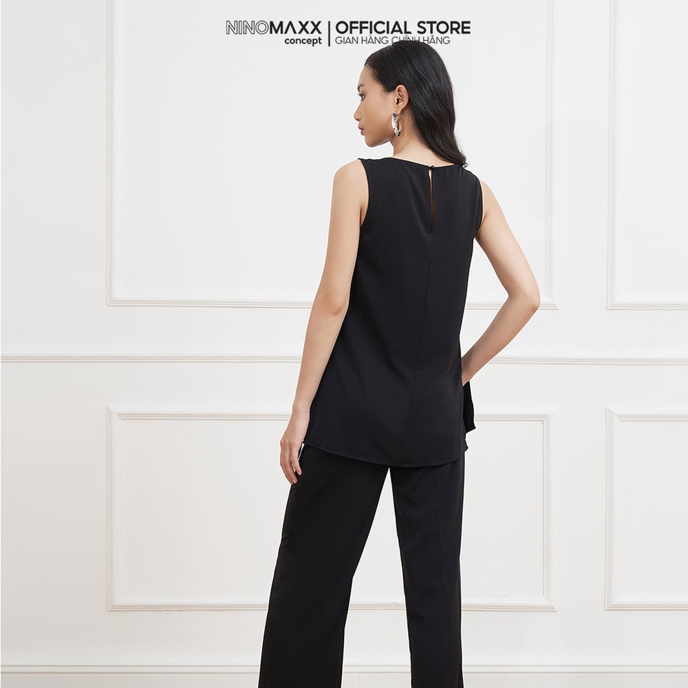 N&amp;M CLUB Áo kiểu Nữ tay ngắn vải lụa sen 2110041