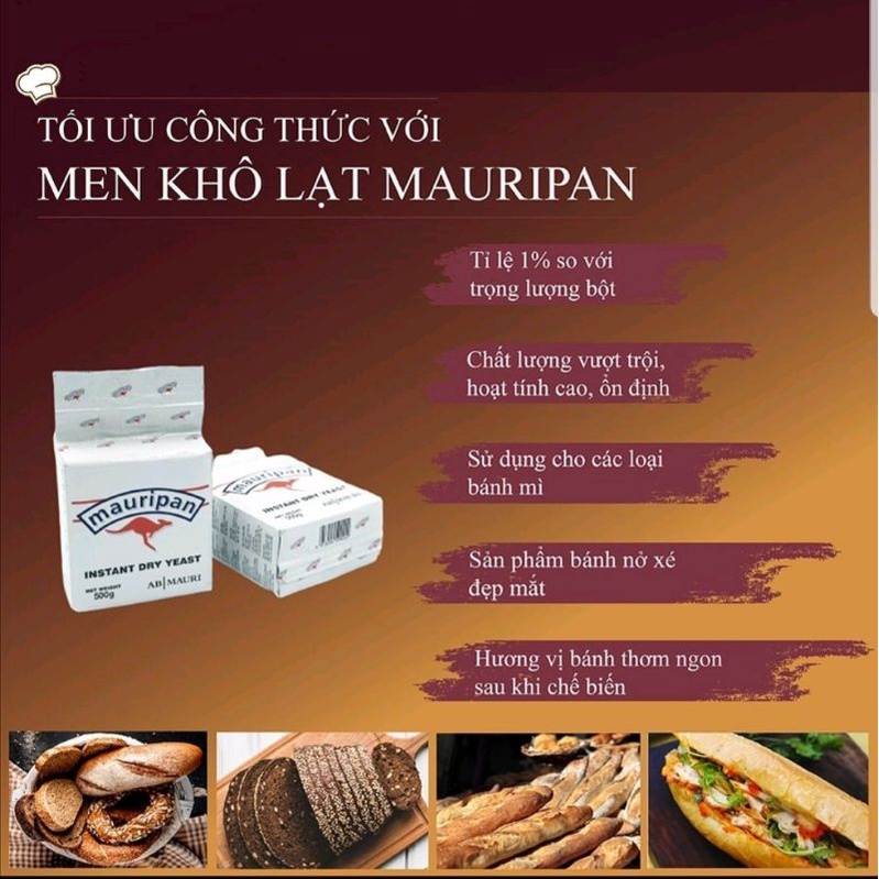 men lạt Mauri chuyên làm banh mì, bánh bao chiết lẻ 20gr