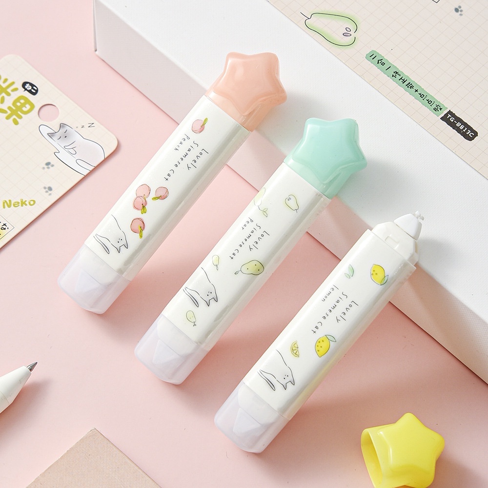 Bút xóa kéo băng keo hai đầu hình mèo xinh xắn TG-b813a