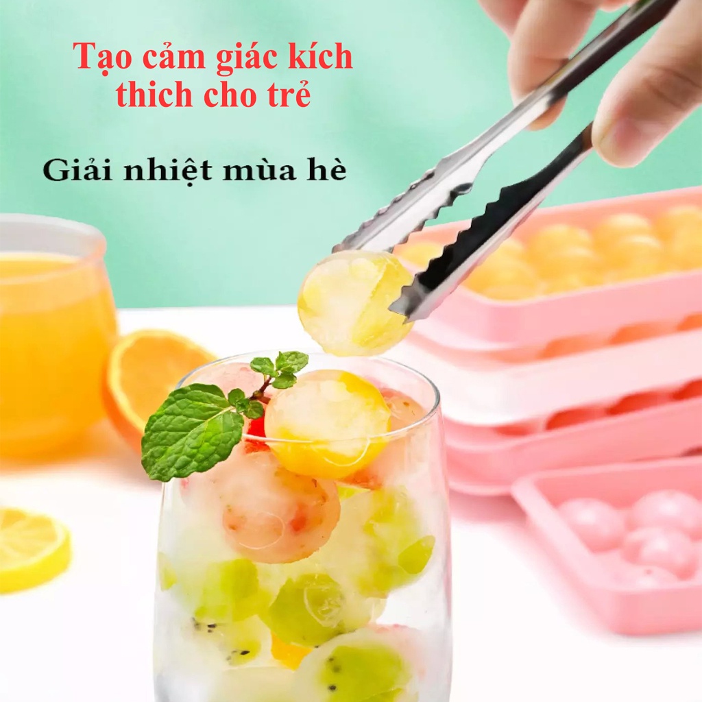 Khay đá thạch bi tròn 33 viên – Khuôn thạch hoa quả tròn ngộ nghĩnh - T4472