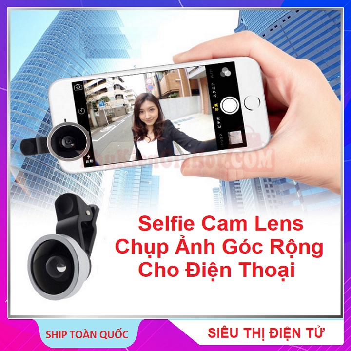 Selfie Cam Lens, Chụp Ảnh Góc Rộng, Cực Đỉnh Tặng Túi Chống Sốc - Dùng Cho Điện Thoại - Ipad - Laptop