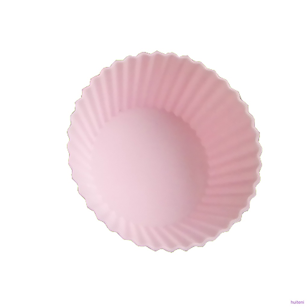 Set 8 Cốc Silicone Làm Bánh Cupcake Nhiều Màu Có Thể Tái Sử Dụng