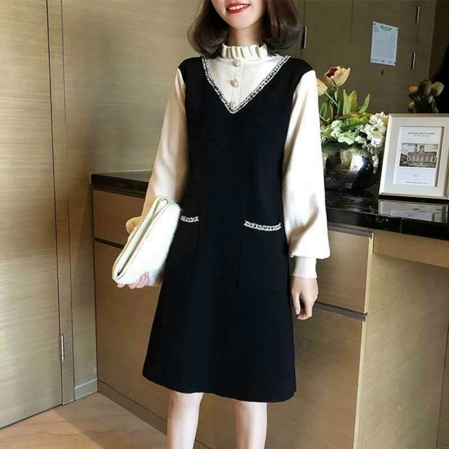 [SIÊU PHẨM] Váy len bầu hàng chất lượng len dày dặn