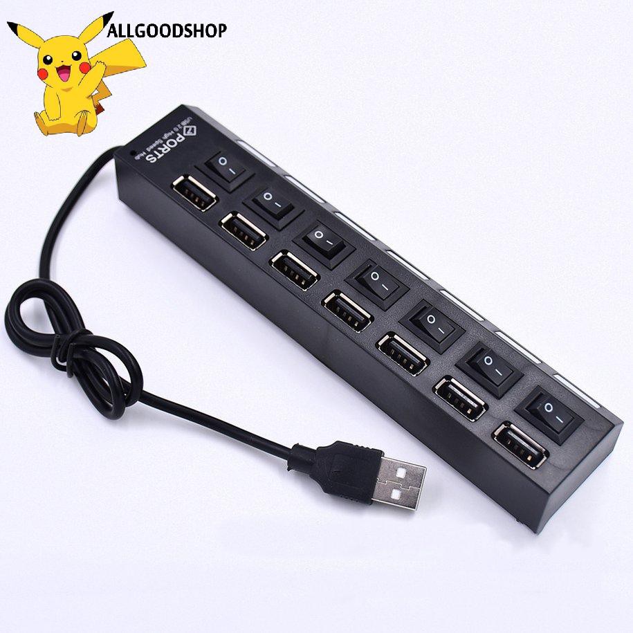 HUB Ổ ĐIỆN 7 PORT CÔNG TẮC-USB2.0 splitter