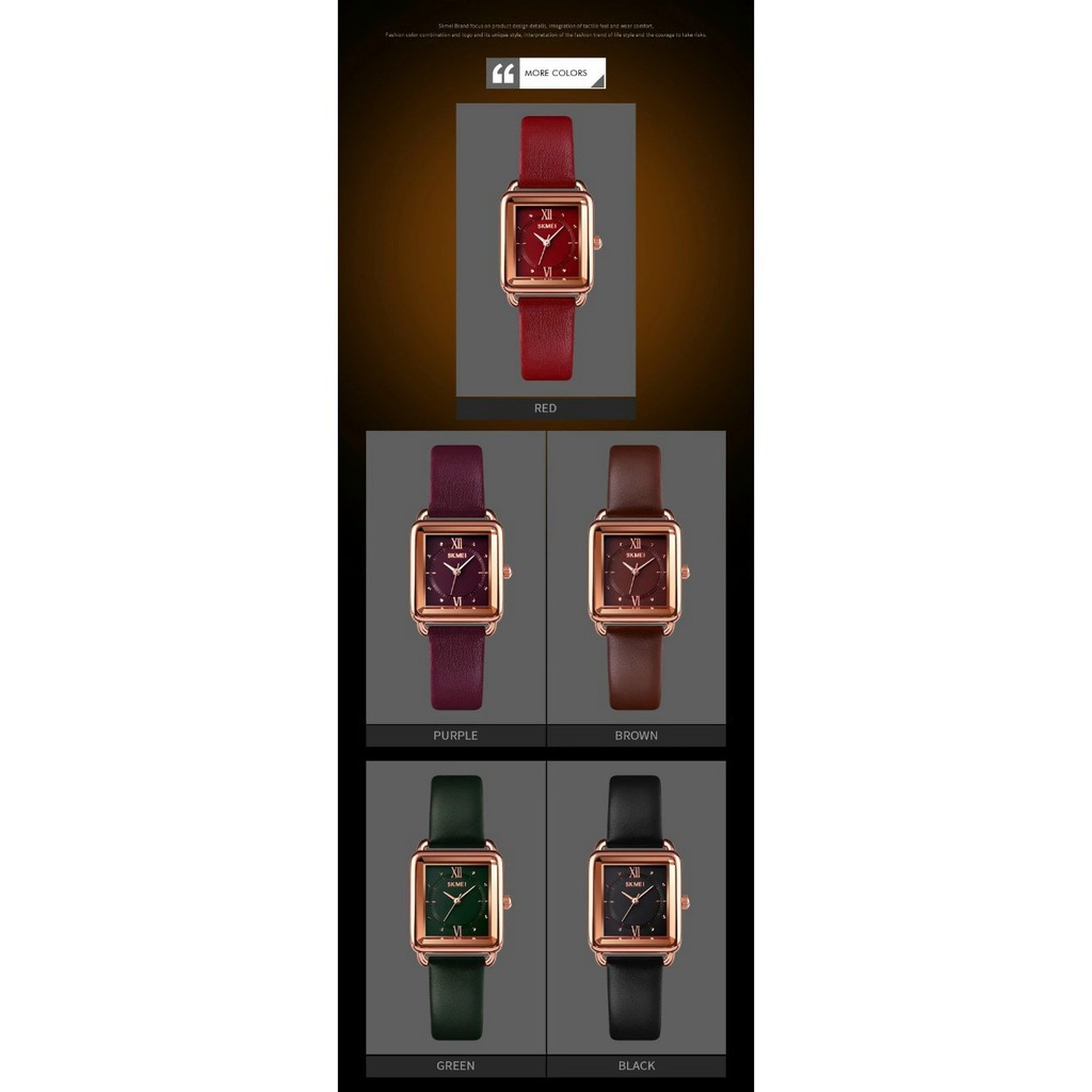 Đồng Hồ Nữ Thời Trang Skmei SK06 Chính Hãng Dây Da Cao Cấp Chống Nước Tốt