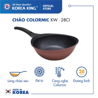 Chảo sâu colormic korea king kw-28ci - hàng chính hãng
