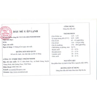 Dầu Mù U ép lạnh 100ml - Noom