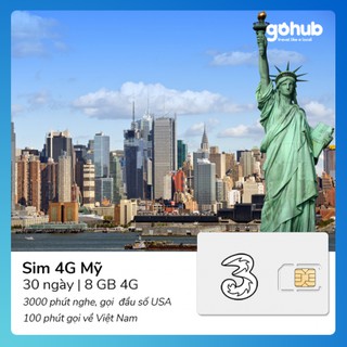 SIM Du lịch Mỹ 30 ngày - 8GB & Nghe gọi