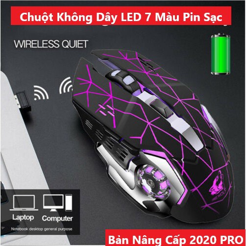 CHUỘT KHÔNG DÂY CHUYÊN GAME X8 PRO CÓ THỂ SẠC PIN Wireless 2.4GHz VỚI LED TỰ ĐỘNG ĐỔI MÀU