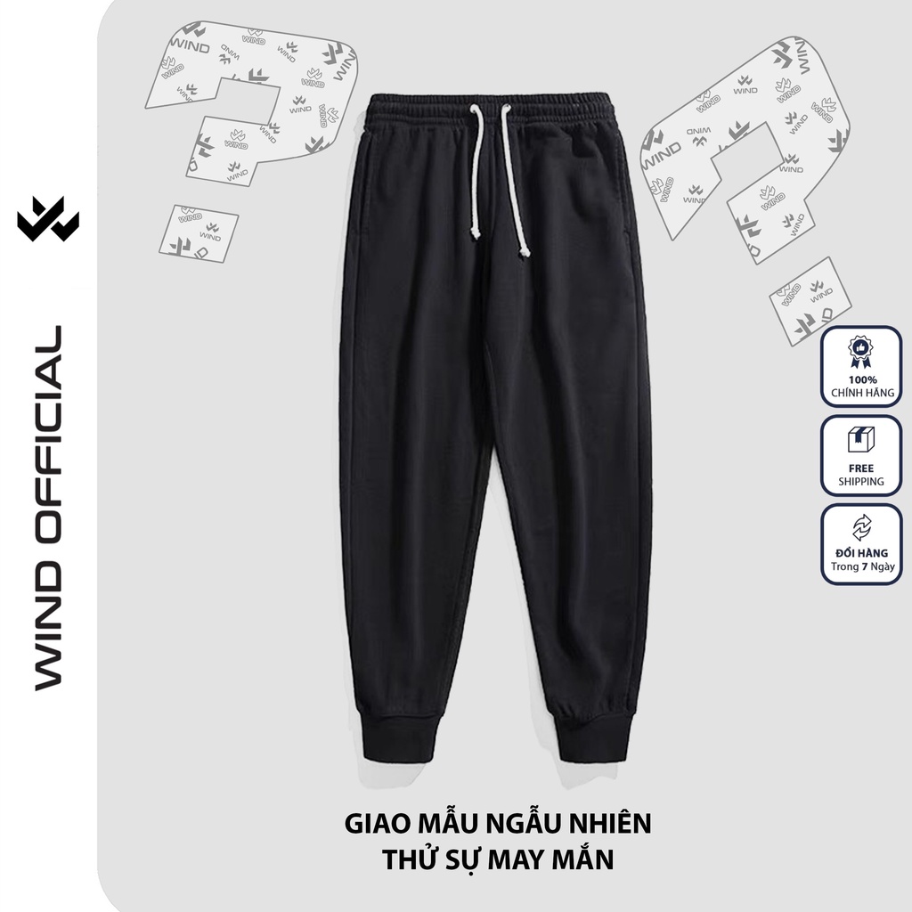 Quần jogger WIND unisex form rộng GIAO Ngẫu Nhiên thử sự may mắn