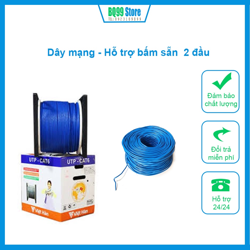 Dây mạng LAN Bấm Sẵn Hai Đầu
