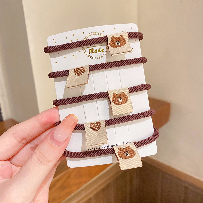 Set 5 dây cột tóc co giãn thời trang Hàn Quốc cho nữ