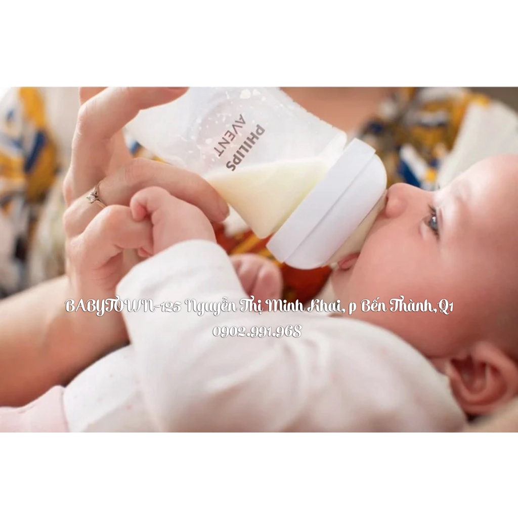 Bình sữa đôi Philips Avent Natural 125ml / 260ml  bằng nhựa PP, không có BPA (Mẫu mới)