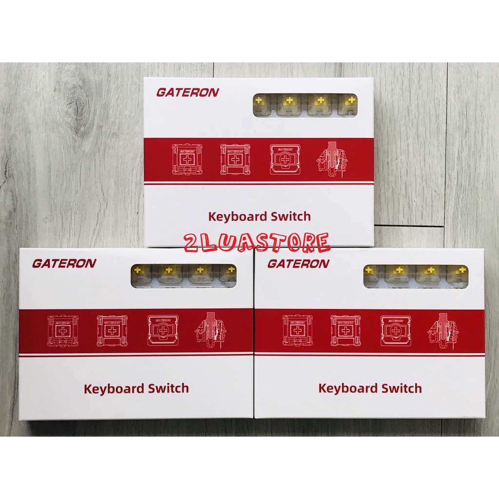Switch Gateron Milky Yellow Pro dùng cho bàn phím cơ (Linear - 5 pin)