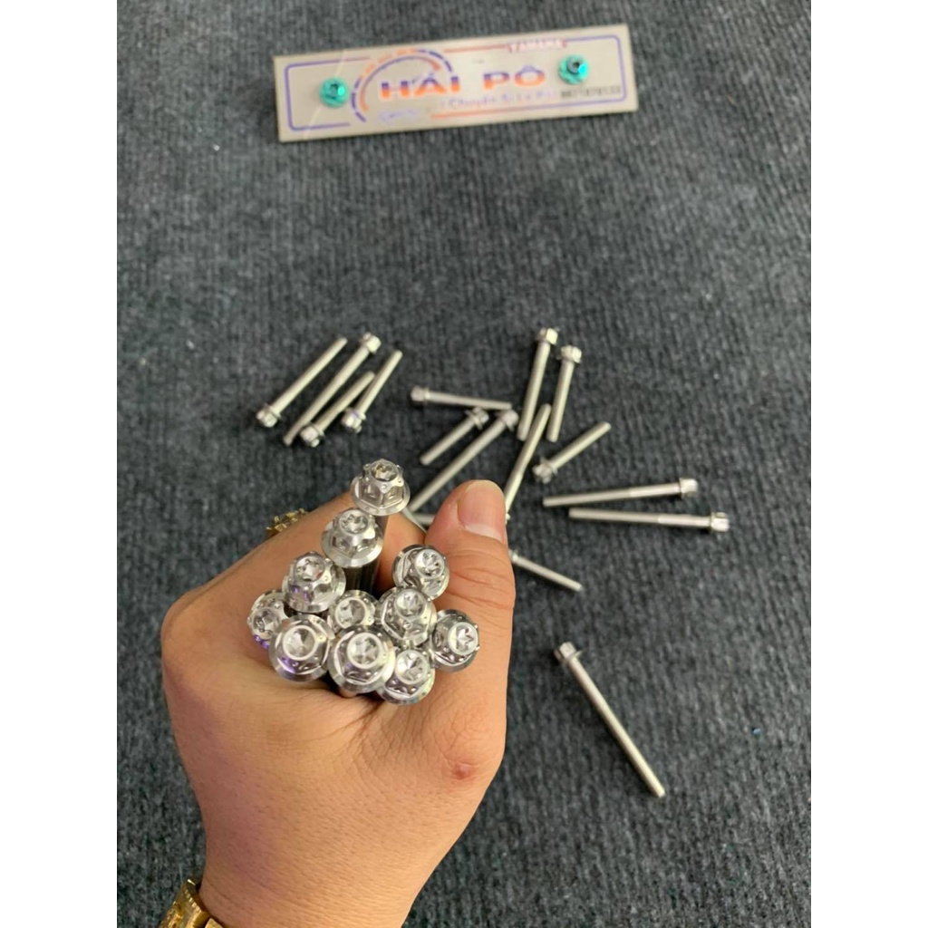 Ốc Salaya 6ly trụ S03 đầu vương miệng gắn các vị trí lốc máy , ốp , mang cá xe máy