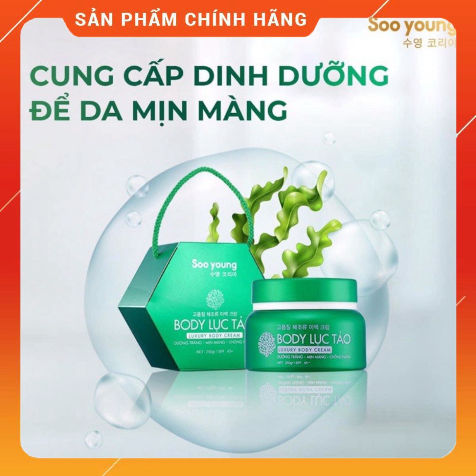 TRẮNG DA BODY LỤC TẢO SÔYOUNG 250gr chính hãng