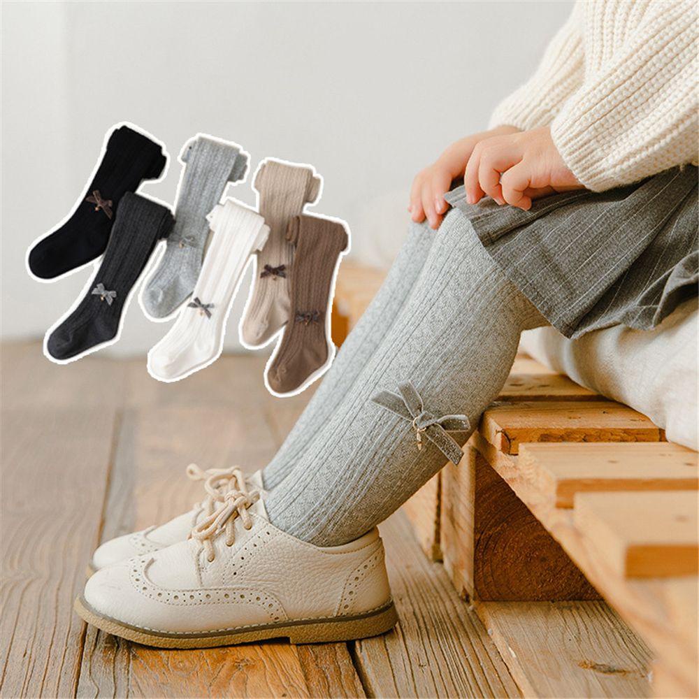 BEAUTY Quần Vớ Cotton MàU SắC Đơn GiảN Cho Bé GáI